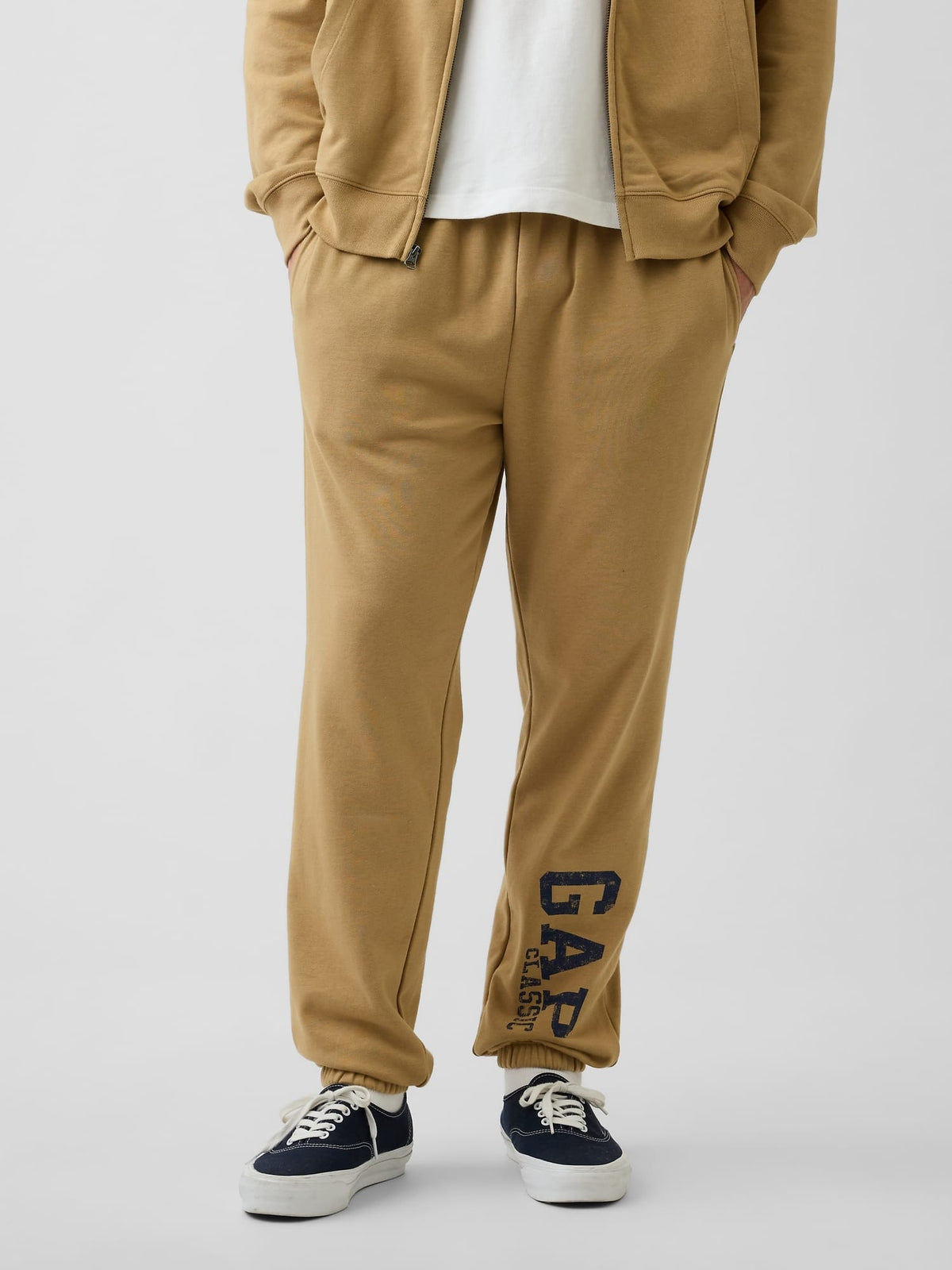 Hardal Relaxed Gap Logo Fransız Havlu Kumaş Jogger Eşofman Altı