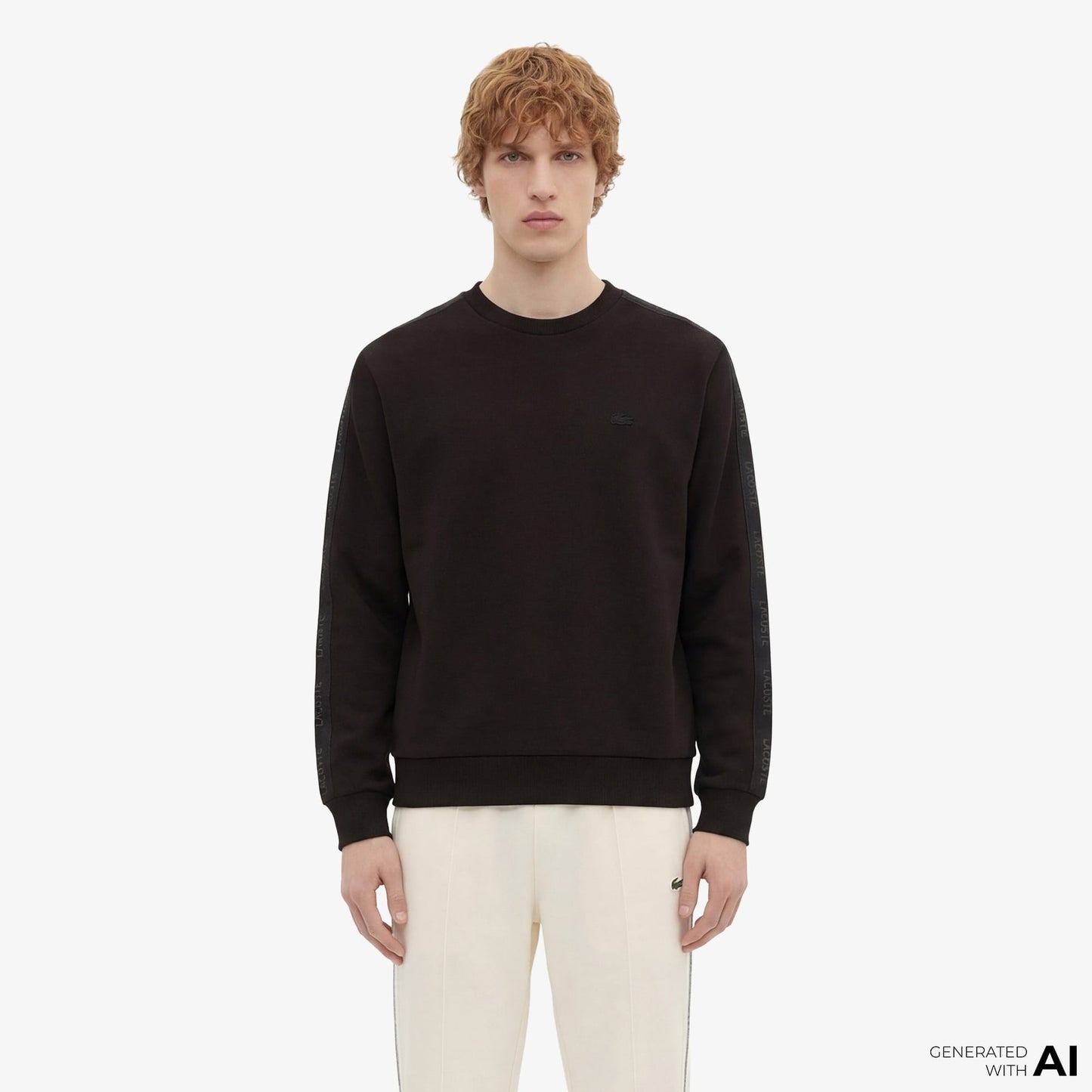 Lacoste Erkek Relaxed Fit Siyah Sweatshirt