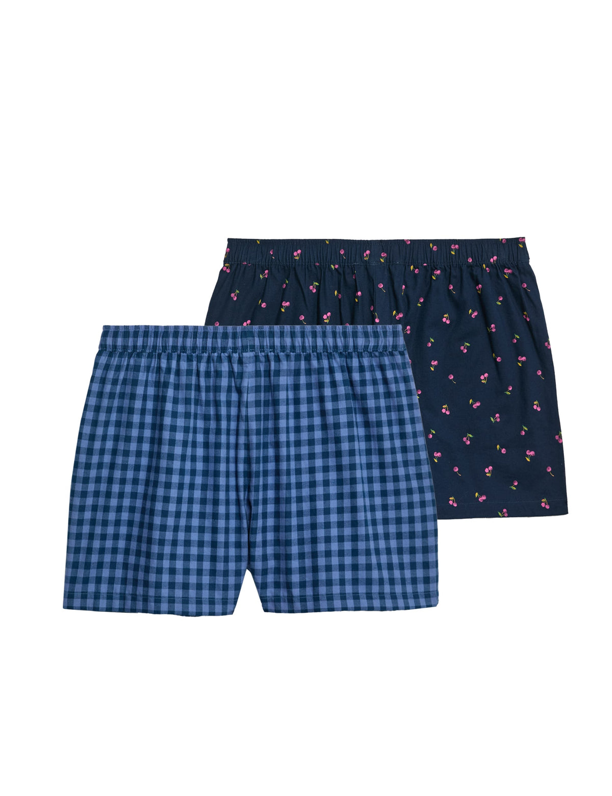 2’li Paket Saf Pamuklu Baskılı Pijama Şortları