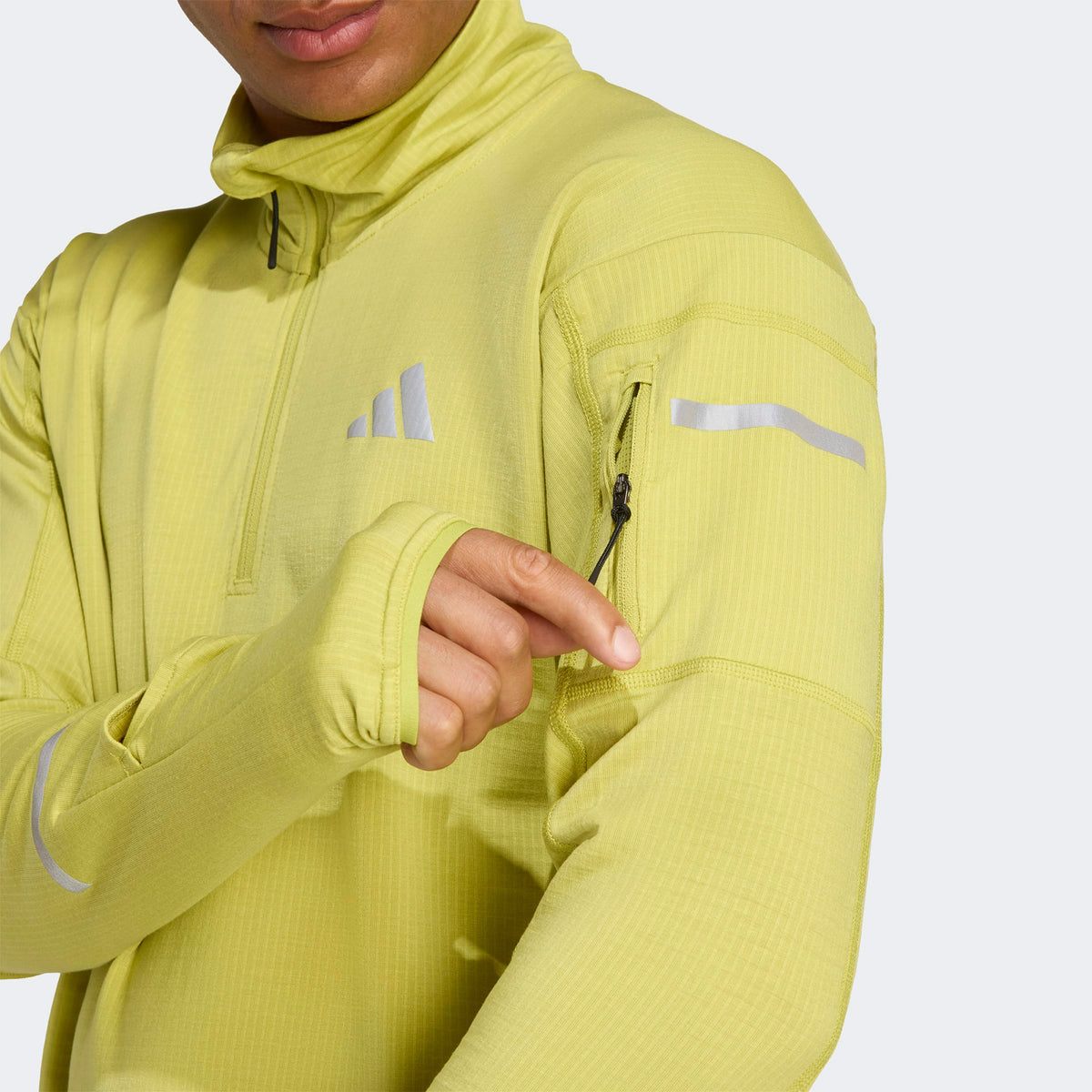 Adidas Adi365 Running Climawarm+ Erkek Yeşil Koşu Sweatshirt