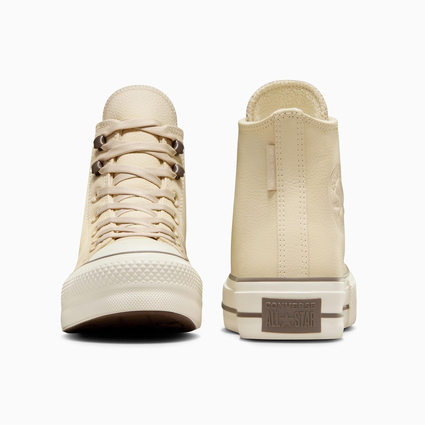 Converse Chuck Taylor All Star Lift Platform Weatherized Leather Unisex Krem Deri Bot
