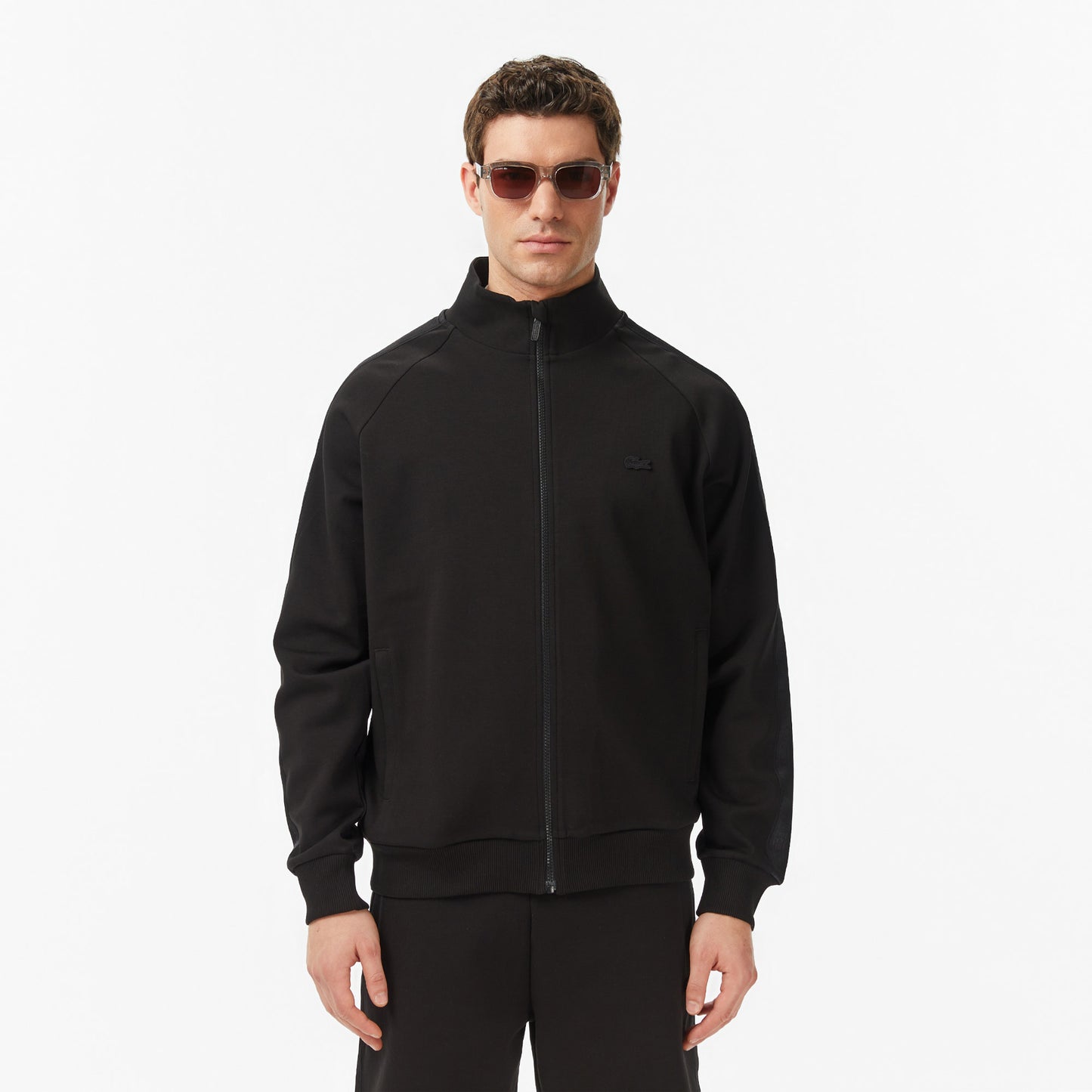 Lacoste Erkek Classic Fit Dik Yaka Siyah Sweatshirt