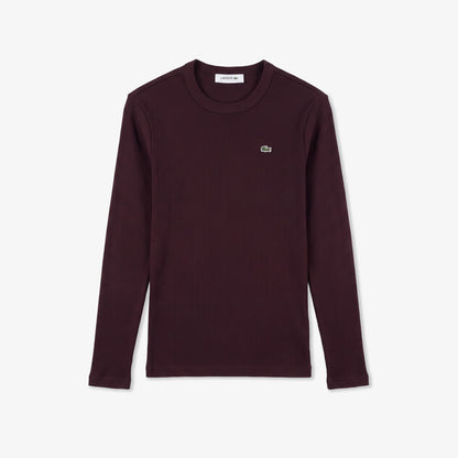 Lacoste Slim Fit Kadın Bordo T-shirt