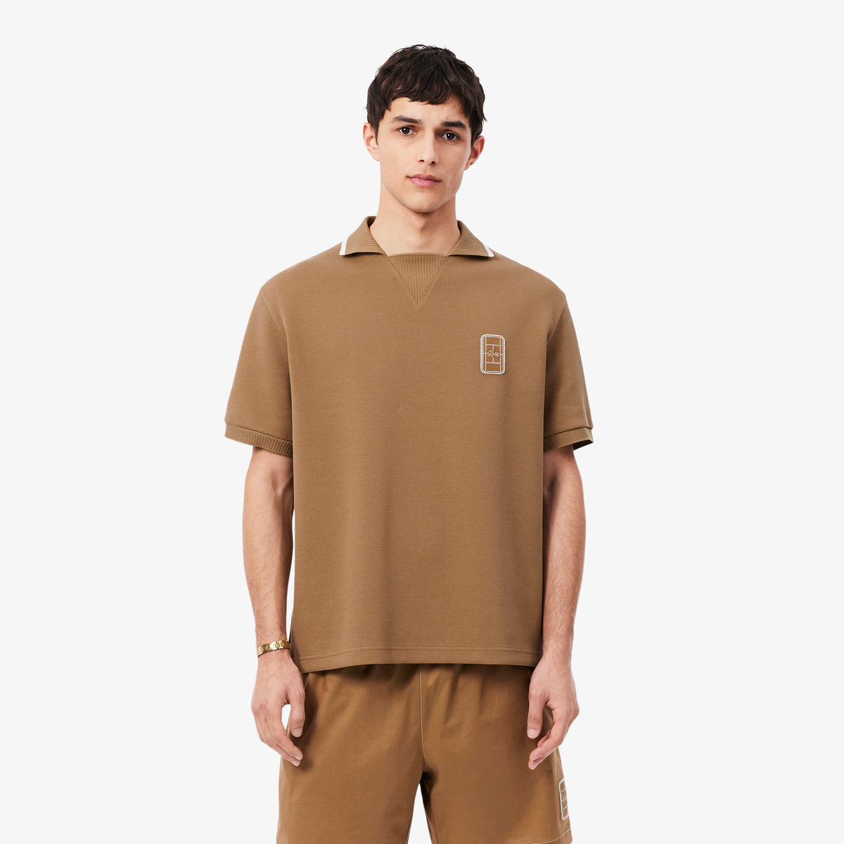 Lacoste Erkek Loose Fit Kahverengi Polo