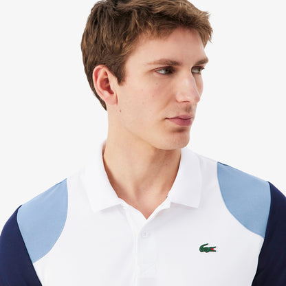 Lacoste Sport Erkek Regular Fit Renk Bloklu Beyaz Polo