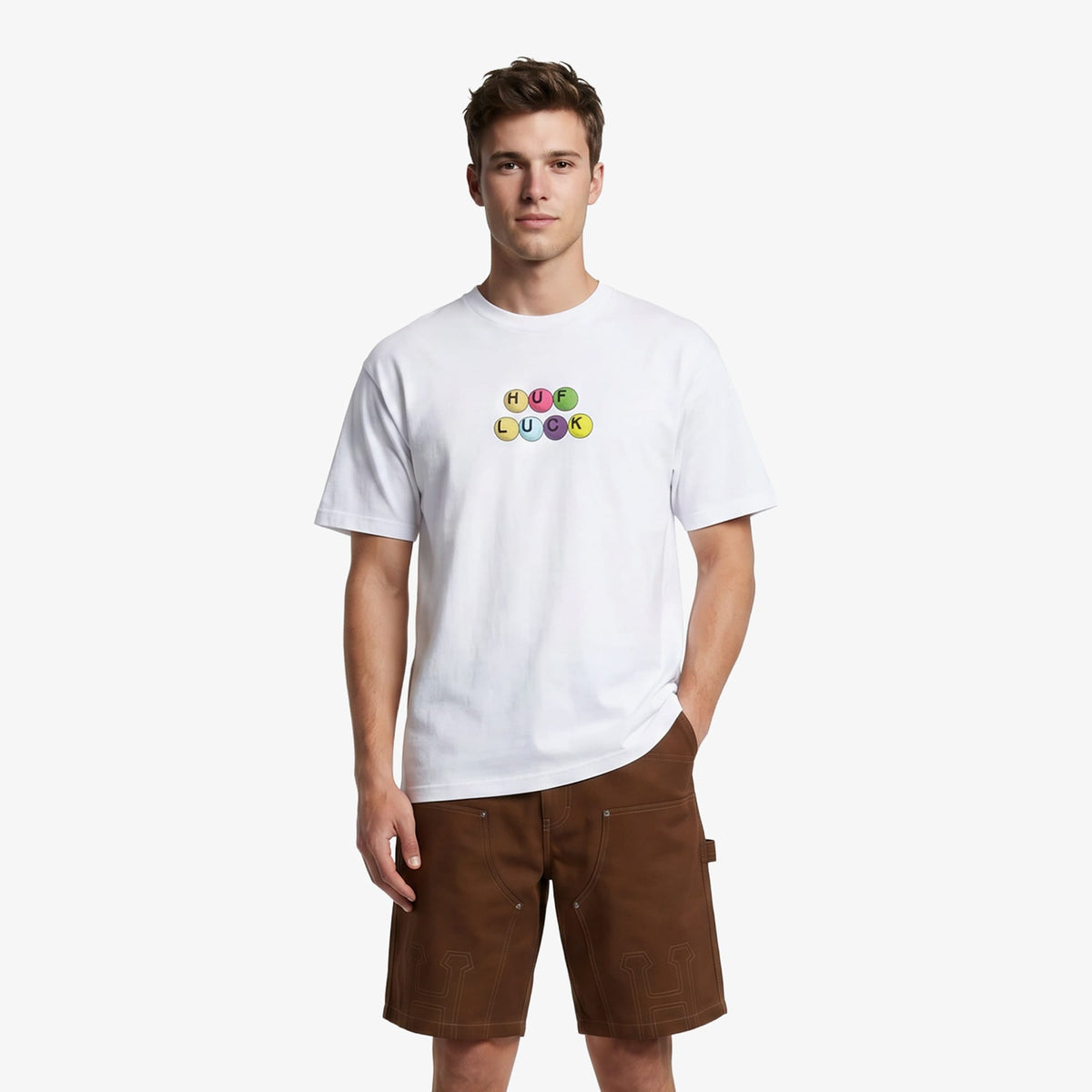 Huf Lucky Erkek Beyaz T-shirt