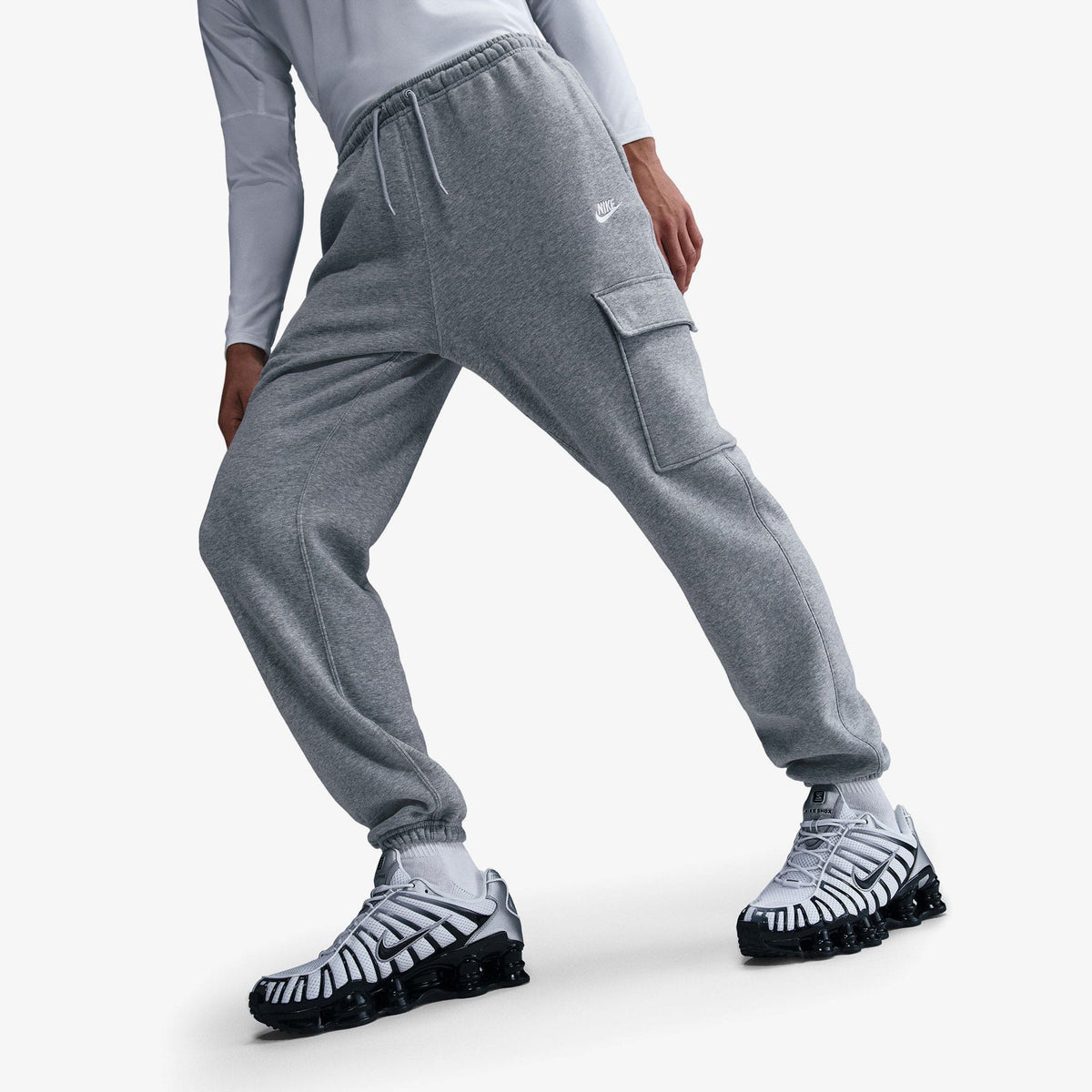 Nike Club Fleece Kargo Erkek Gri Eşofman Altı
