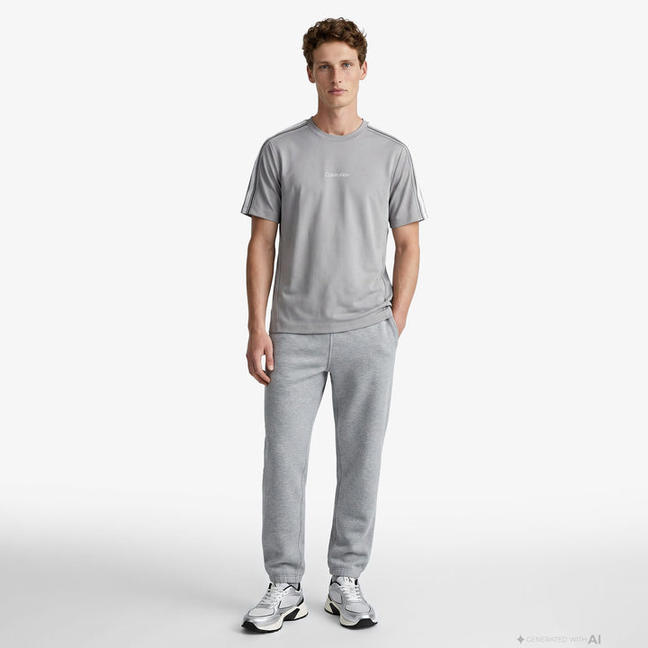 Calvin Klein Tape Erkek Gri T-shirt