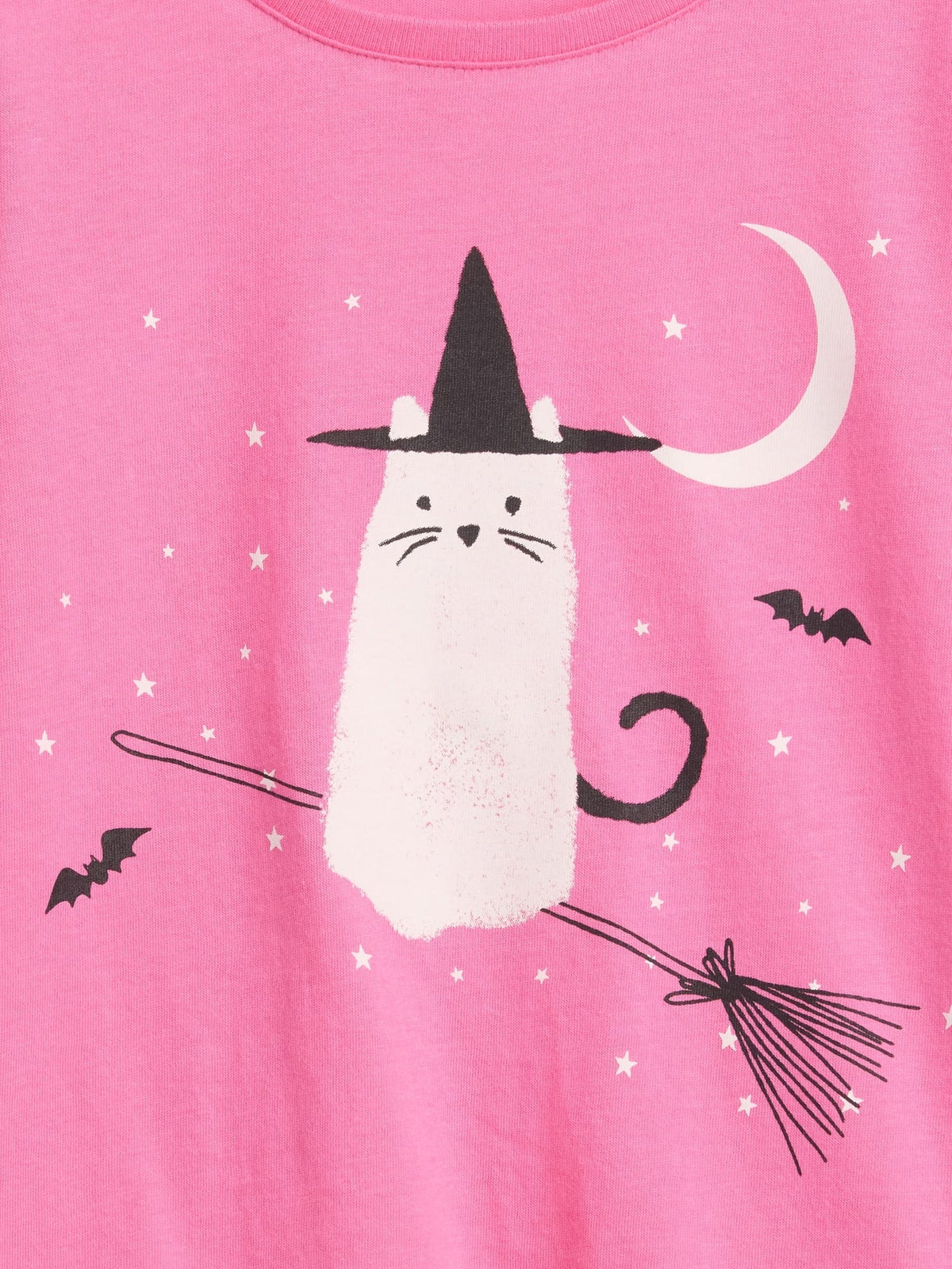 Pembe Grafik Baskılı T-shirt