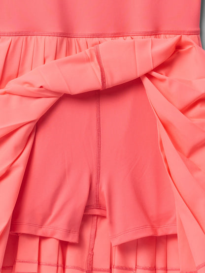 Pembe Çocuk Pileli Tenis Elbisesi