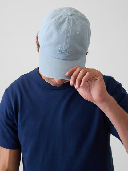 Açık Mavi Washed Logo Beyzbol Şapka