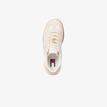Tommy Hilfiger Greenwich Mix Media Kadın Bej Spor Ayakkabı