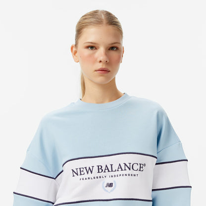 New Balance Nb Lifestyle Kadın Mavi Sweatshirt