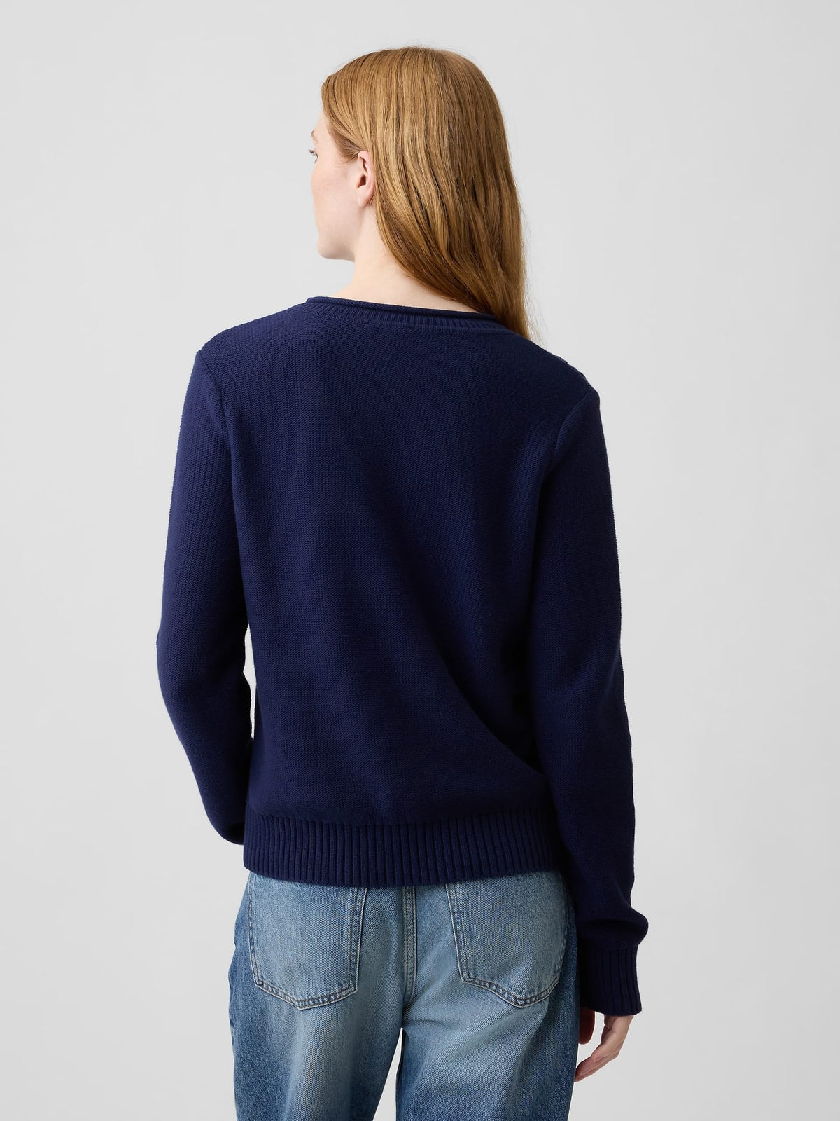 Lacivert Rollneck Cable Örgü Kazak