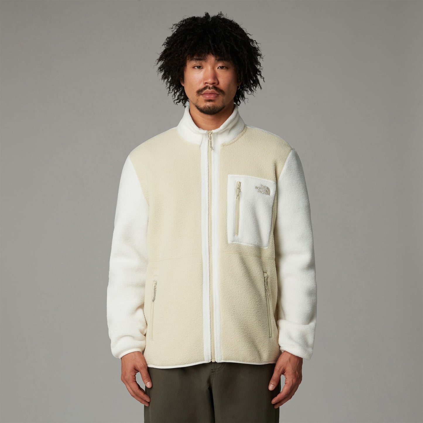 The North Face Erkek Yumiori Krem Fermuarlı Polar Mont