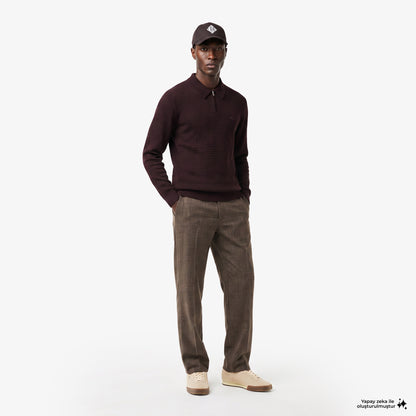 Lacoste Regular Fit Erkek Bordo Kazak