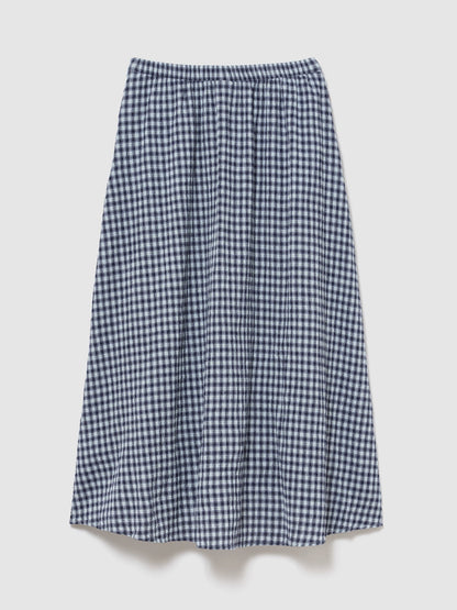 Kırmızı Gingham Maxi Etek