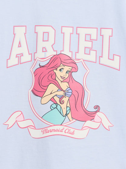 Açık Mavi Grafik Baskılı T-shirt