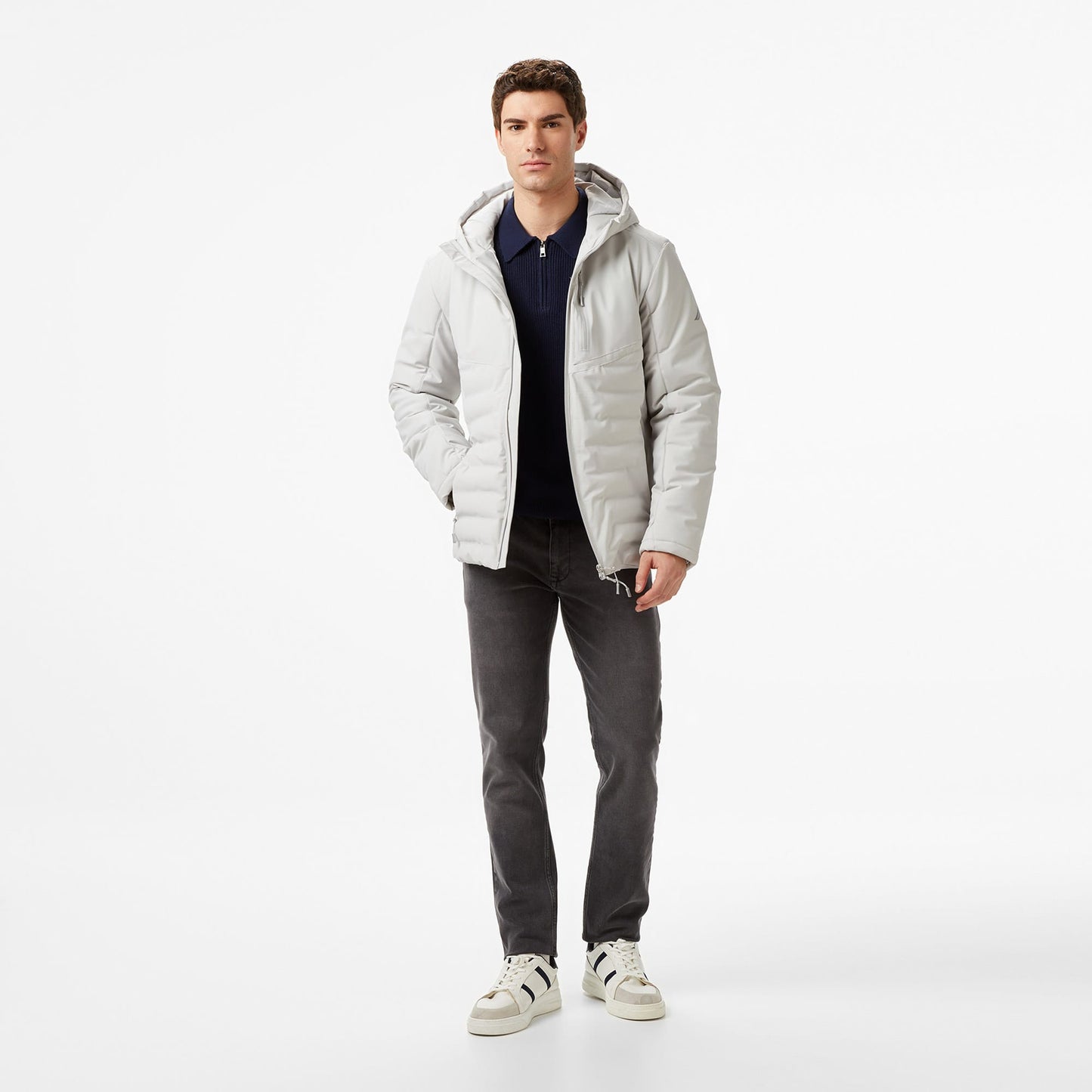 Nautica Erkek Gri Regular Fit Mont