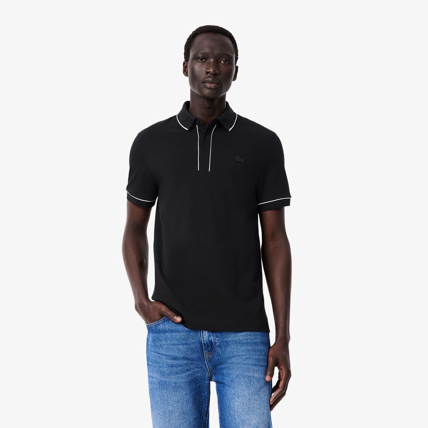 Lacoste Paris Erkek Regular Fit Organik Pamuk Siyah Polo