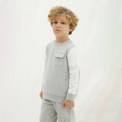 Les Benjamins 403 Çocuk Gri Sweatshirt