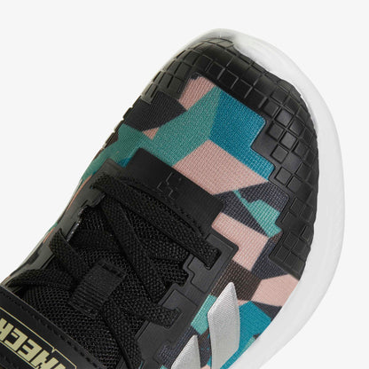 Adidas Minecraft Fortarun Elastic Lace Çocuk Siyah Koşu Ayakkabısı
