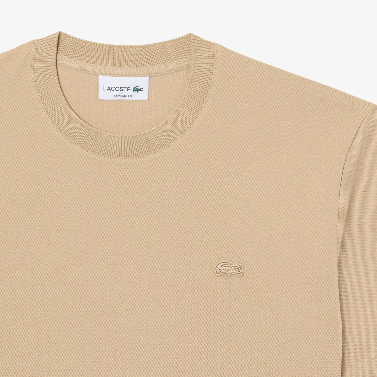 Lacoste Classic Fit Erkek Bej T-shirt