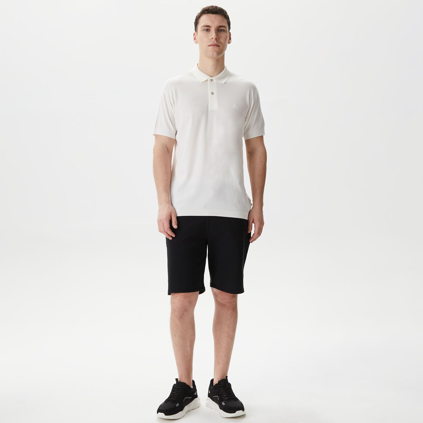 Nautica Erkek Kırık Beyaz Classic Fit Kısa Kollu Polo Yaka T-shirt