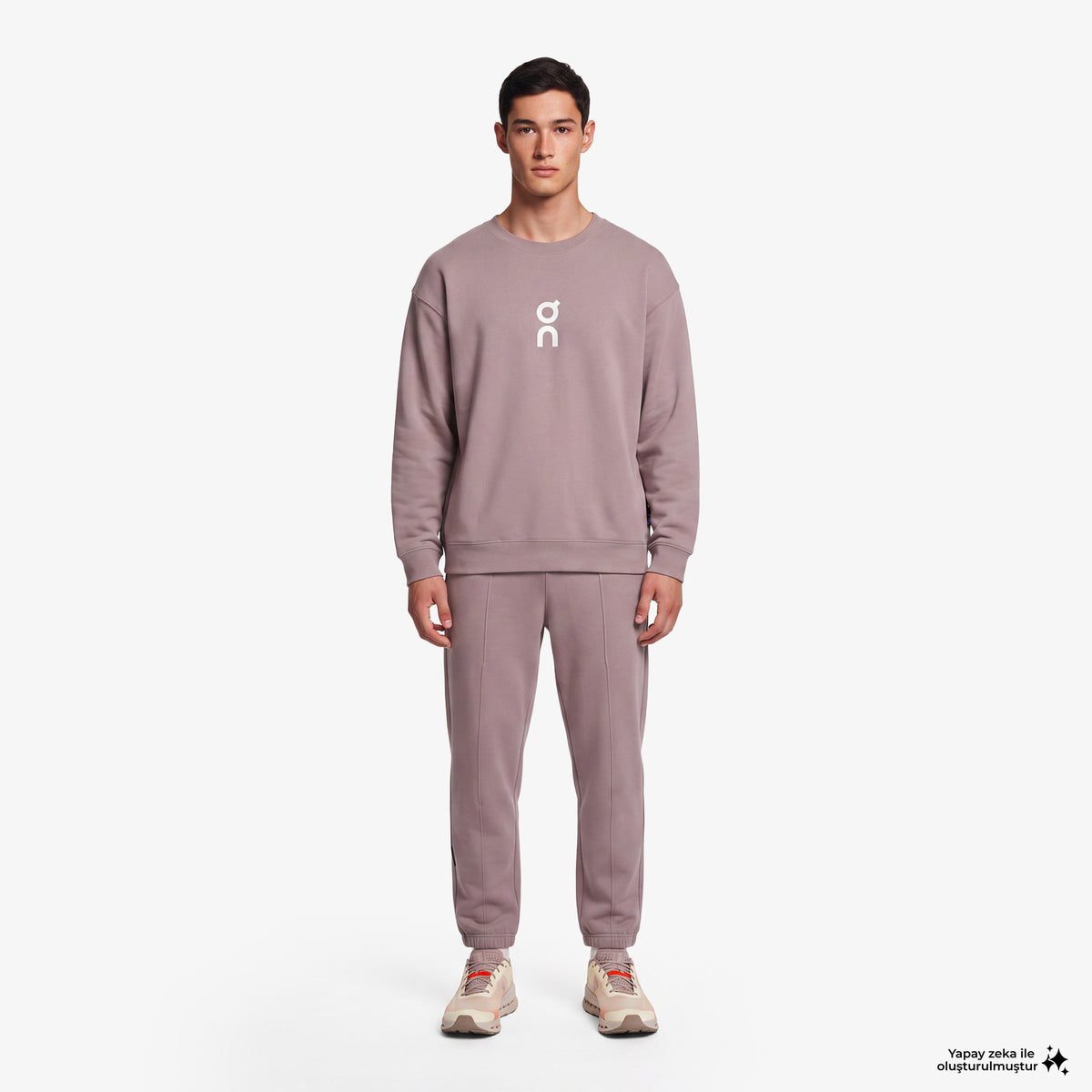 On Club Crew Erkek Mor Sweatshirt