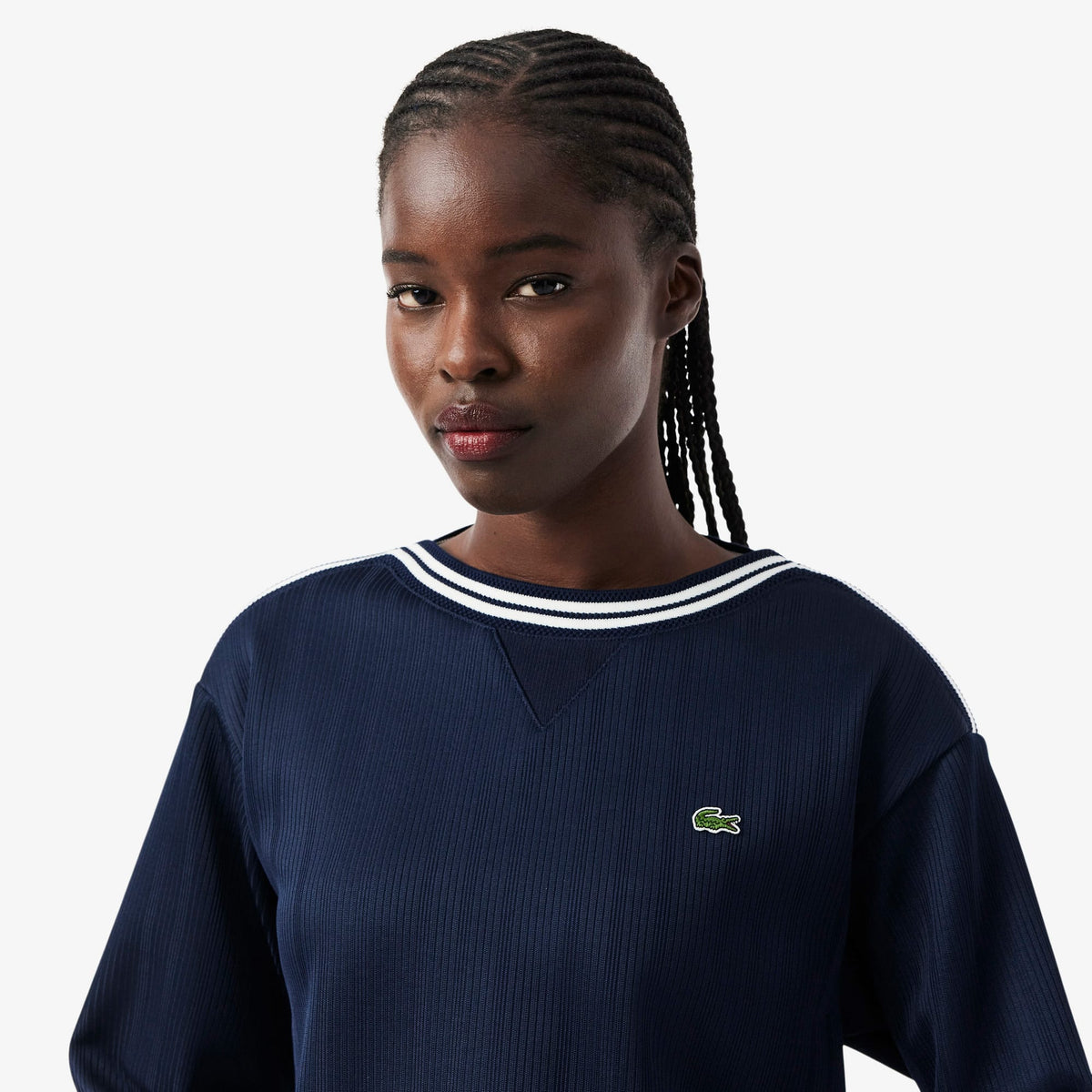 Lacoste Relaxed Fit Kadın Lacivert Sweatshirt