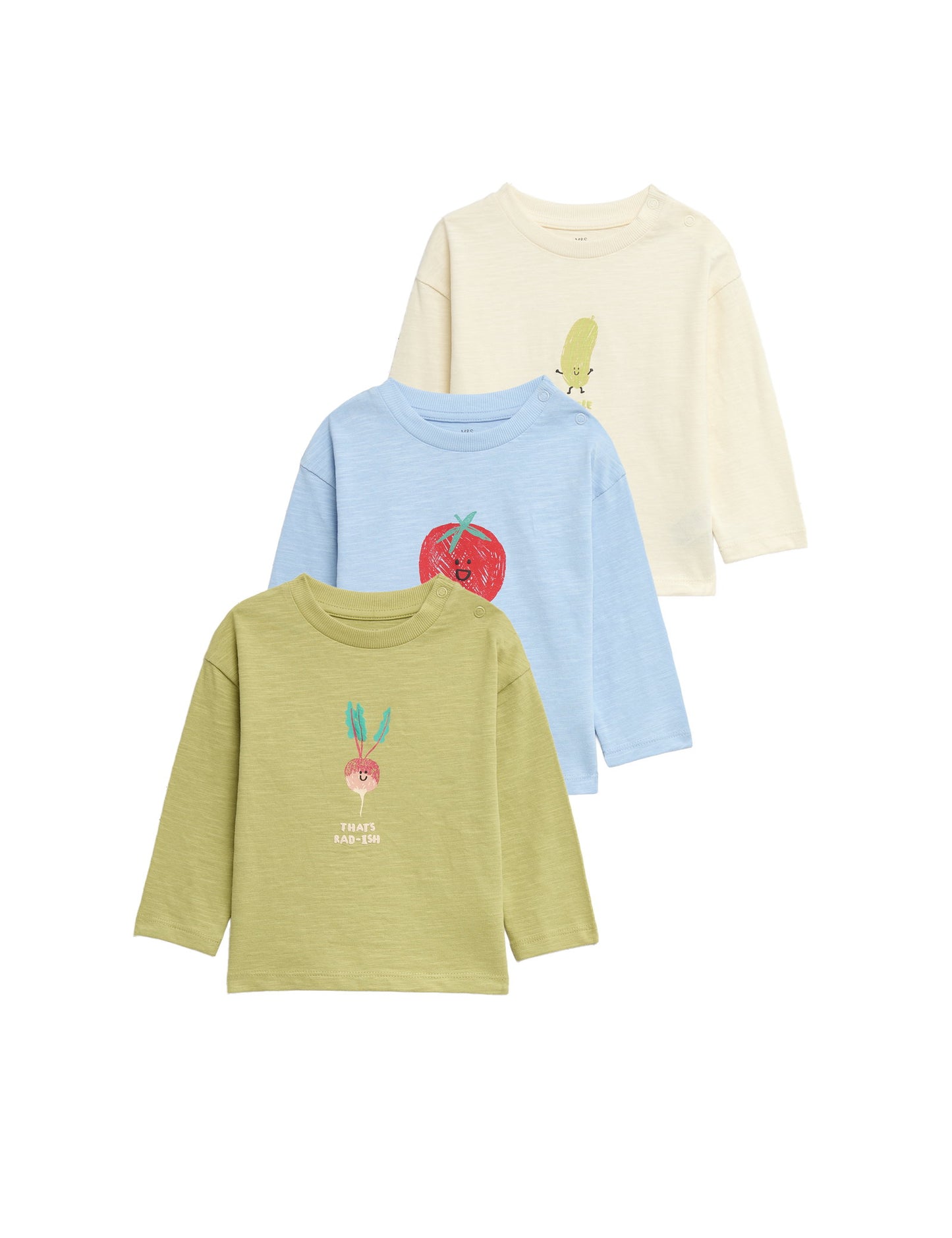 3'lü Desenli T-shirt