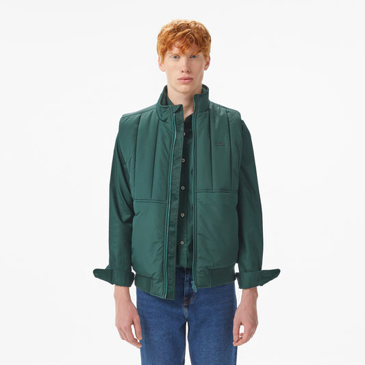 Lacoste Erkek Dik Yaka Koyu Yeşil Yelek