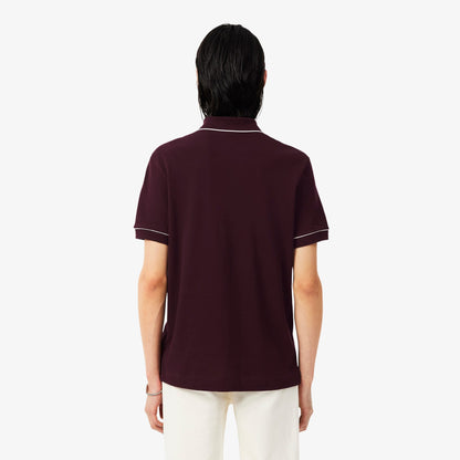 Lacoste Erkek Regular Fit Organik Pamuk Bordo Paris Polo