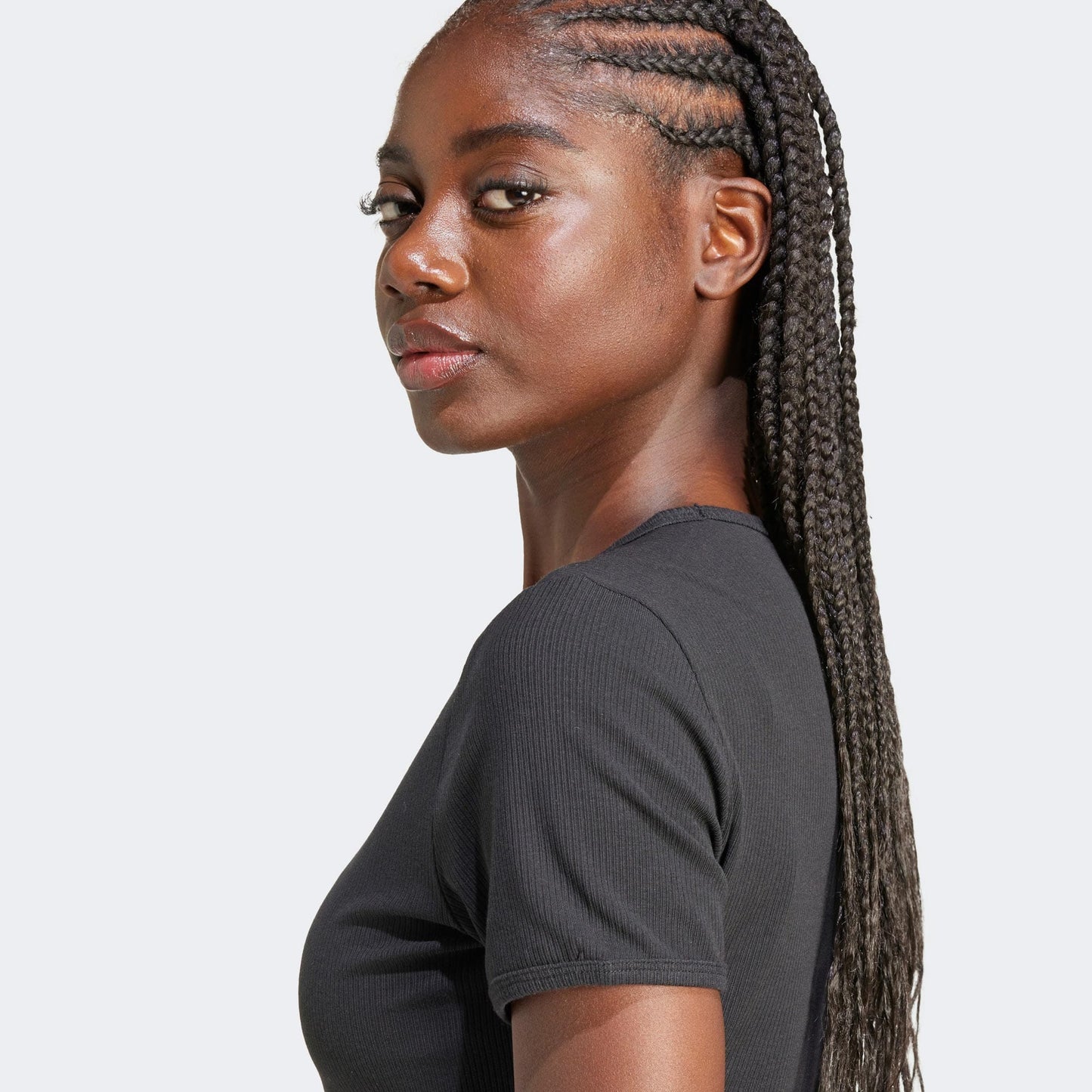 Adidas Originals Kadın Siyah Crop T-shirt
