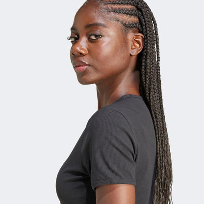Adidas Originals Kadın Siyah Crop T-shirt