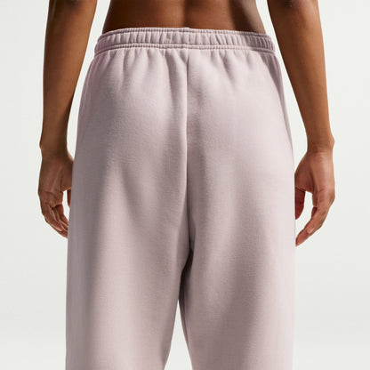 Nike Studio Fleece Oversize Dar Paça Kadın Bej Eşofman Altı