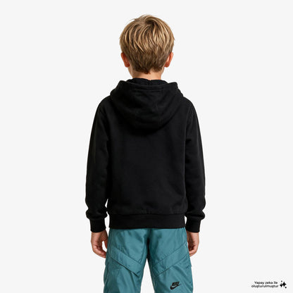 Nike Sportswear Club Çocuk Siyah Hoodie