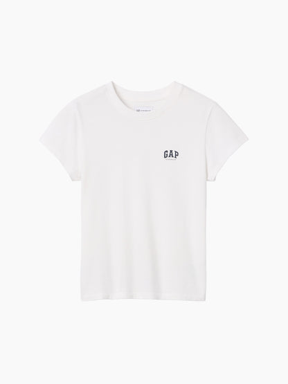 Beyaz Gap × Victoria Beckham Organik Pamuk Logo T-shirt