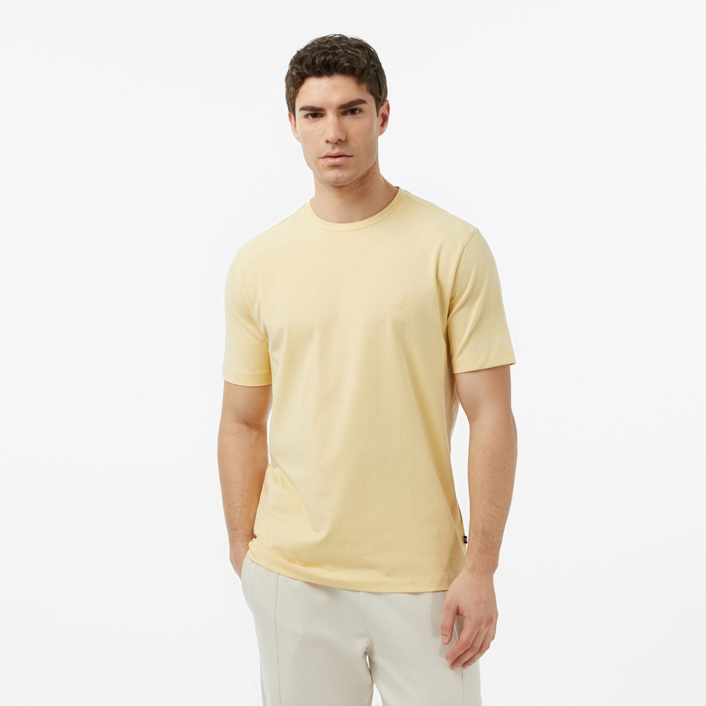 Nautica Erkek Sarı Regular Fit T-shirt