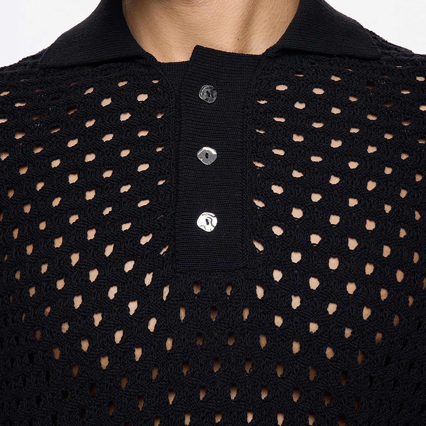 Les Benjamins Classic Knit 405 Erkek Siyah Polo