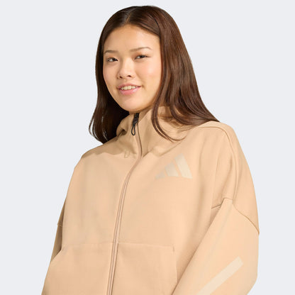 Adidas Z.n.e. Full Zip Kadın Kahverengi Eşofman Üstü