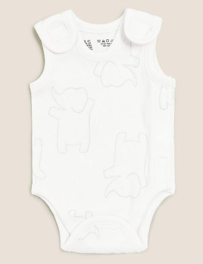 Saf Pamuklu 3'lü Prematüre Bodysuit