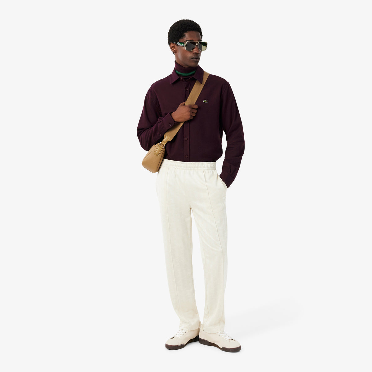 Lacoste Regular Fit Erkek Bordo Gömlek