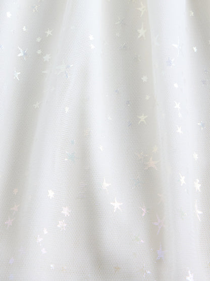 Kırık Beyaz Babygap %100 Geri Dönüştürülmüş Shine Flutter Elbise