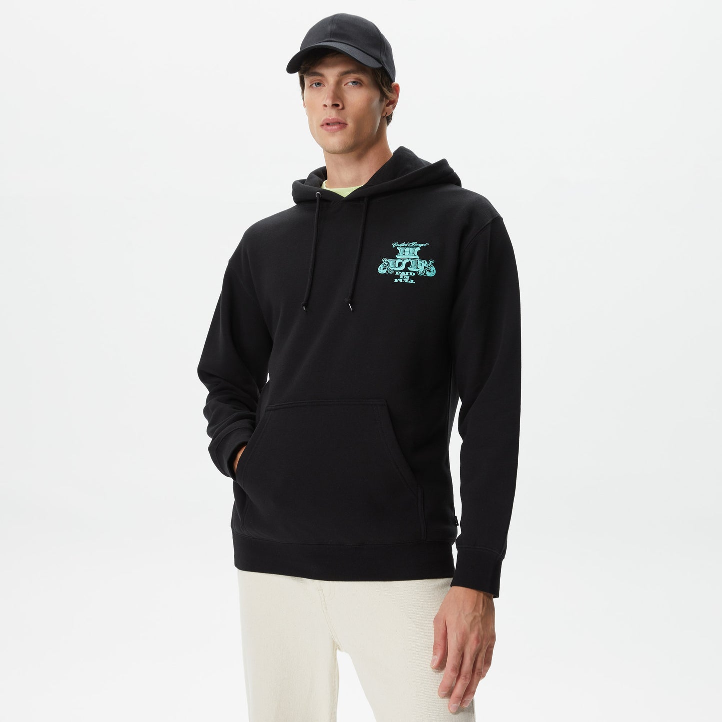 Huf Paid In Full Pullover Erkek Siyah Hoodie