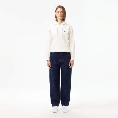Lacoste Relaxed Fit Kadın Beyaz Sweatshirt