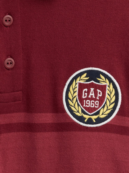 Koyu Kırmızı Relaxed Gap Logo Polo T-shirt