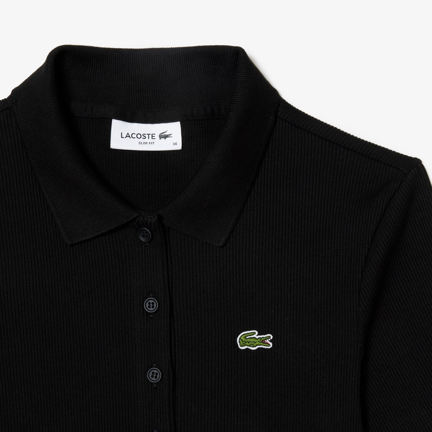 Lacoste L.12.d Kadın Slim Fit Organik Pamuk Siyah Polo