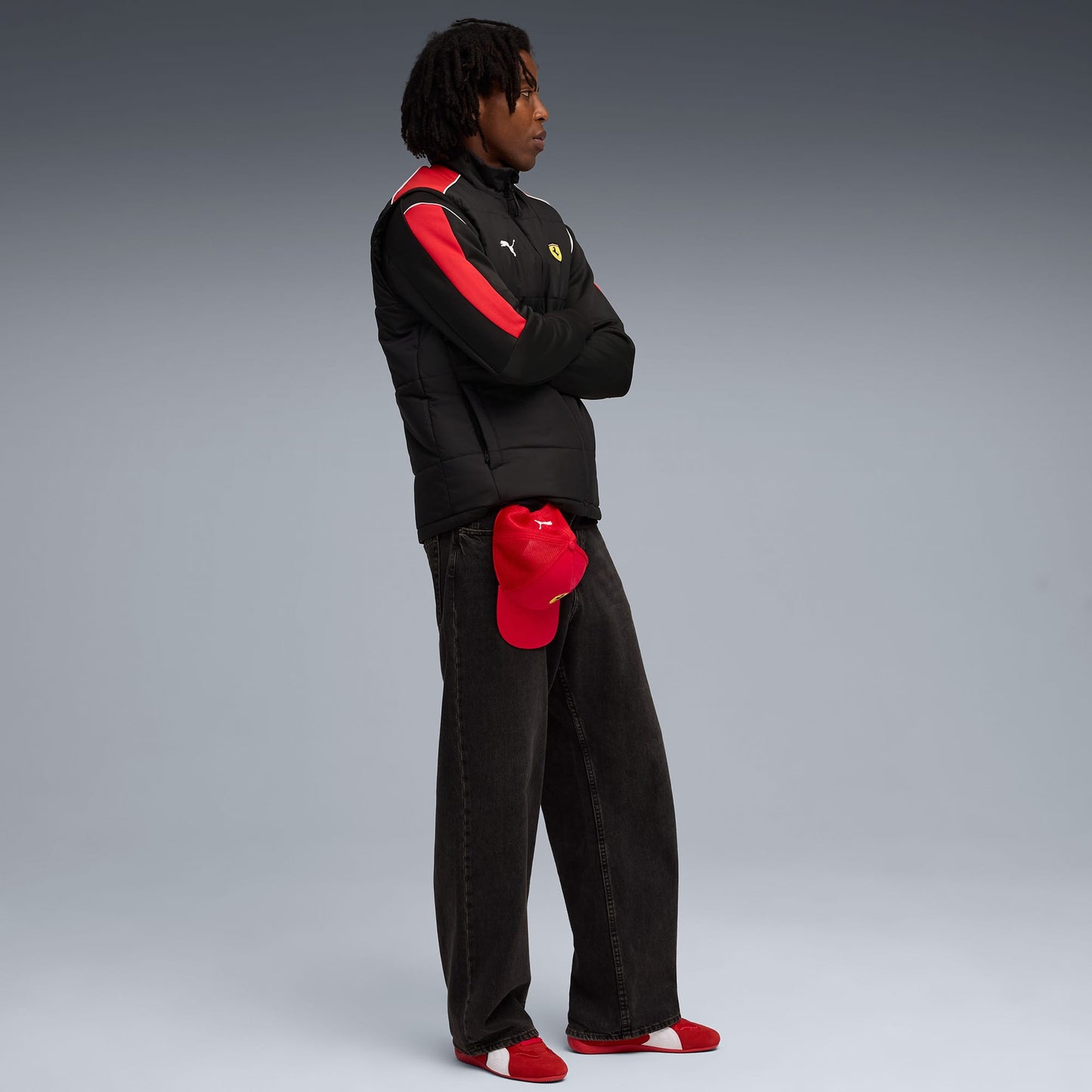Puma Scuderia Ferrari Mt7 Padded Siyah Yelek