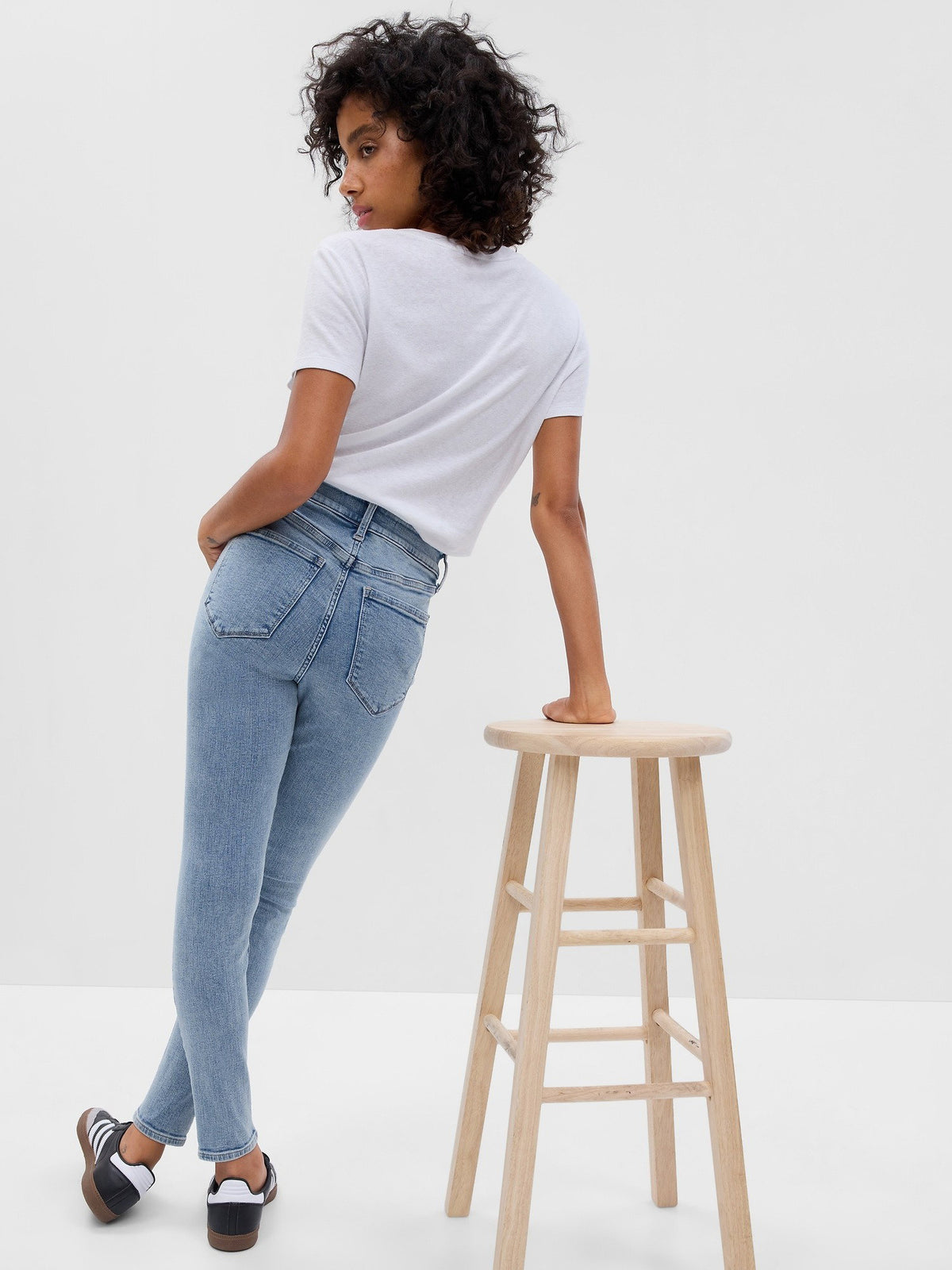 Açık Mavi High Rise Universal Legging Washwell™ Jean Pantolon